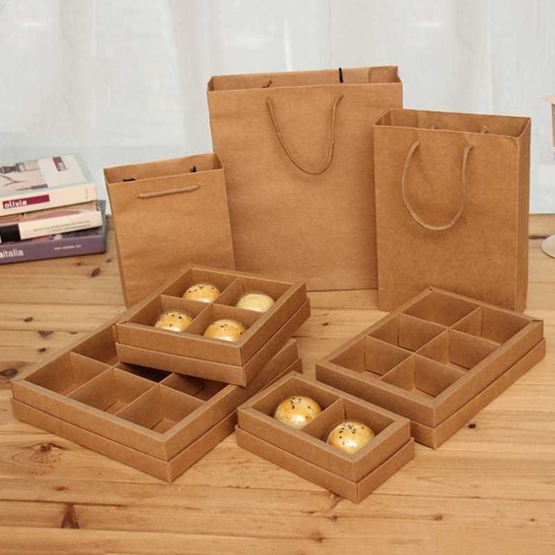 Custom Eco-Friendly Recyclable Kraft Paper Pastry Packaging Box for Chocolate Gifts