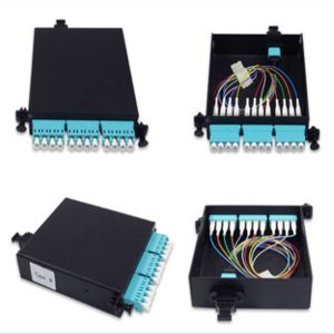 Double Rail Design MPO Patch Panel For Computer Centers Databases Lightweight