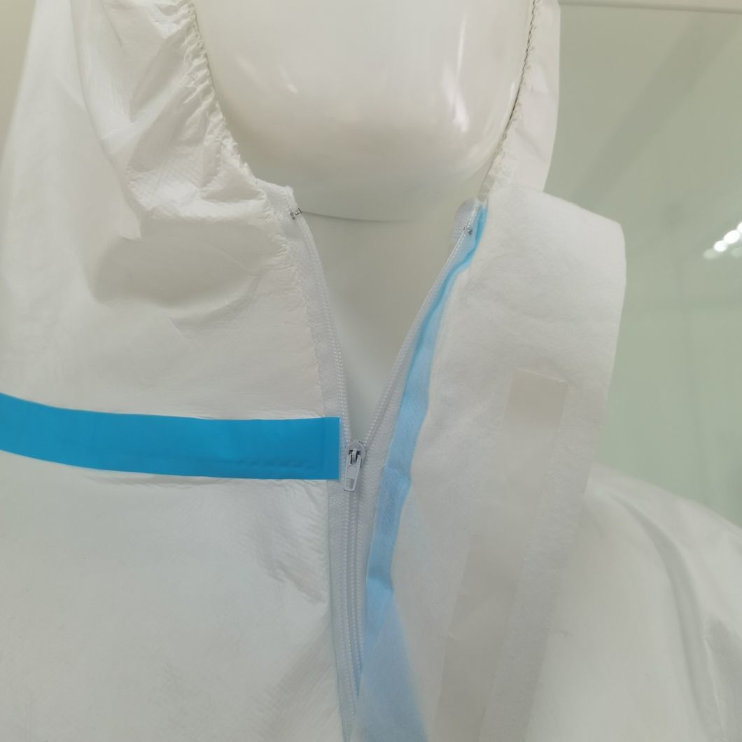 CE Type5&6 Disposable Protective Coverall Nonwoven White Safety Clothing