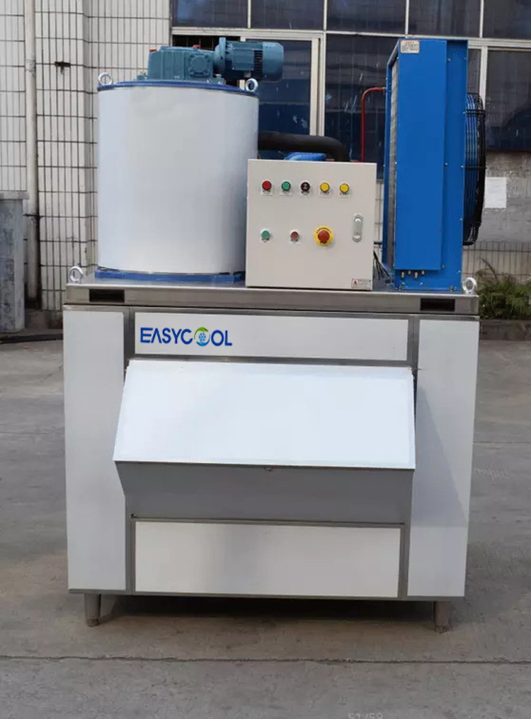 Sea Water Flake Ice Making Machine Air Cooled For Fishing R404A Refrigerant