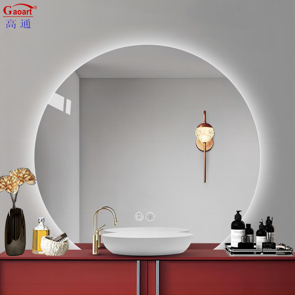 Eco Friendly Dimmable Led Makeup Mirror / Backlit Bathroom Mirror with Bluetooth and Anti Fogging
