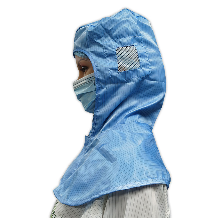 Lint Free 5mm Stripe Polyester Antistatic ESD Shawl Cap