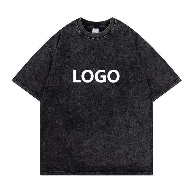 Men's Custom Graphic T-shirts DTG Print Vintage Distressed Patch Embroidery Acid Wash