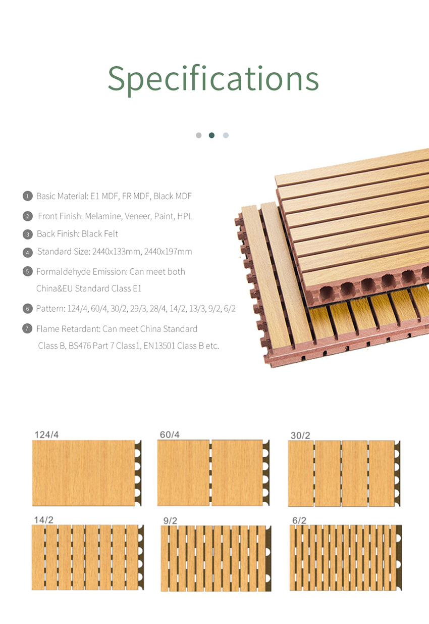 Factory Direct Supply Wall Interior Customize v grooved mdf panel for Soundproofing