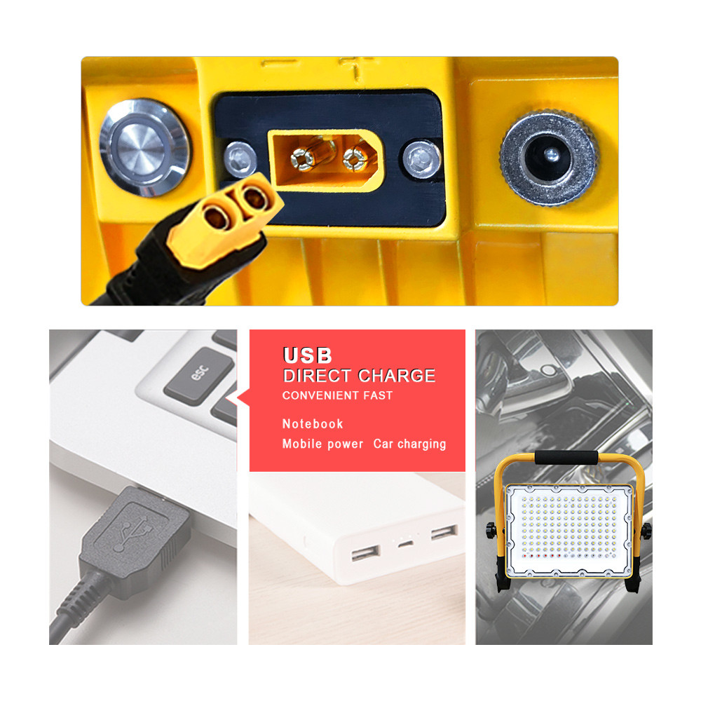 20000 Lumen Rechargeable Portable LED Work Light 200lm/w 270° Angle