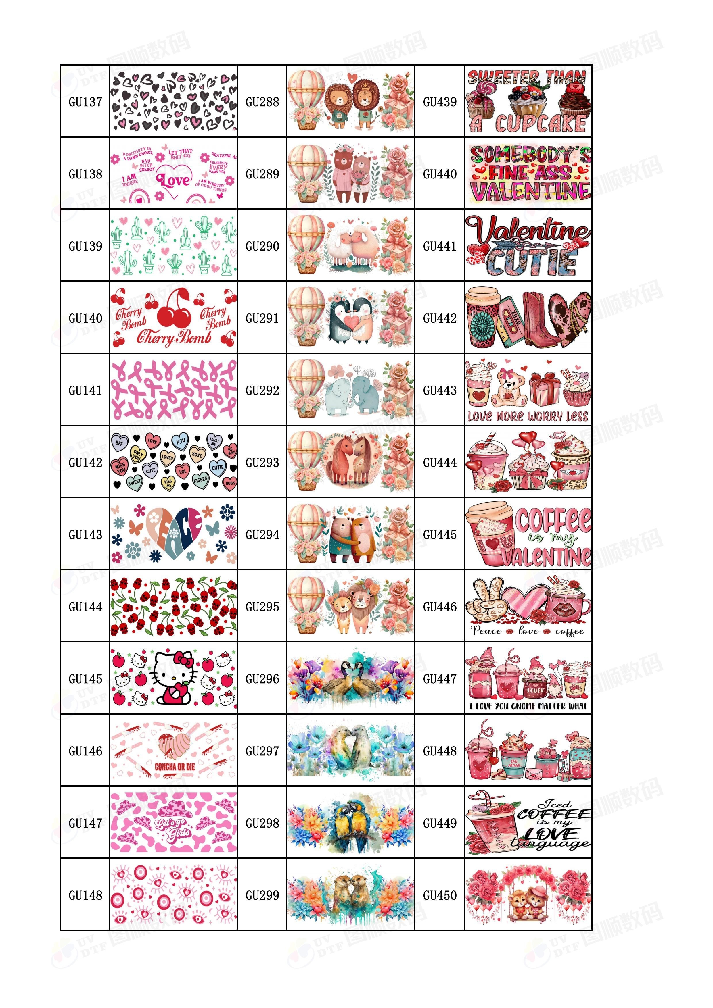 UV Ink AB Film Custom UV Transfer Stickers For Mugs Coffee Tumblers 16oz Libbey Glass Cups