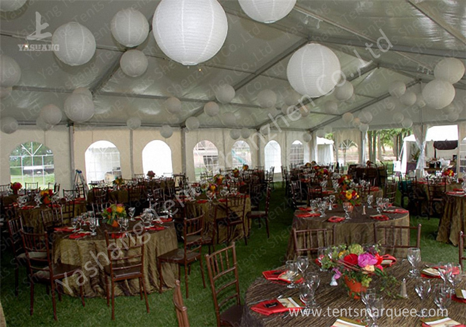 Uv Resistant Red Carpet Decorated Outdoor Party Tents For Wedding Ceremony