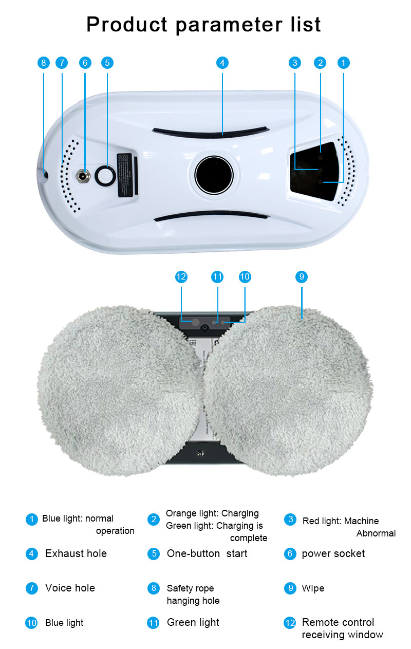 Private Mold Yes Huidi Automatic Electric Robot Window Cleaning Robot for Your Office