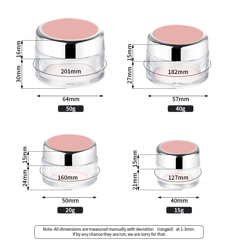 Luxury Empty Cosmetic Jars , Biodegradable Plastic Jars 8oz Capacity