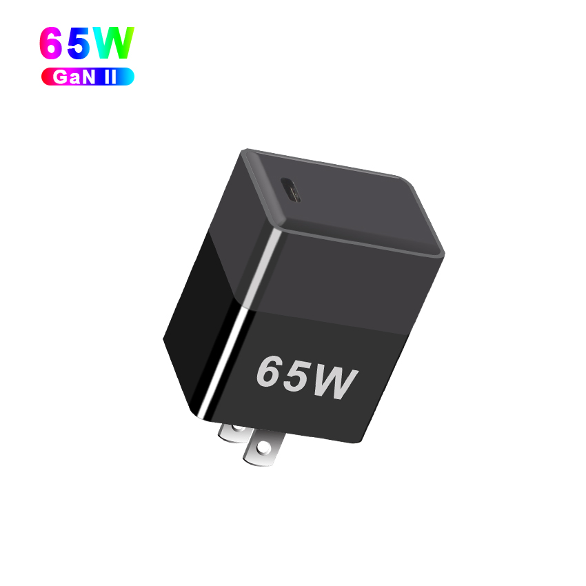 Short Circuit Protection 65W GaN Charger with QC4.0 PD and USB C Ports EU/US/UK Plug