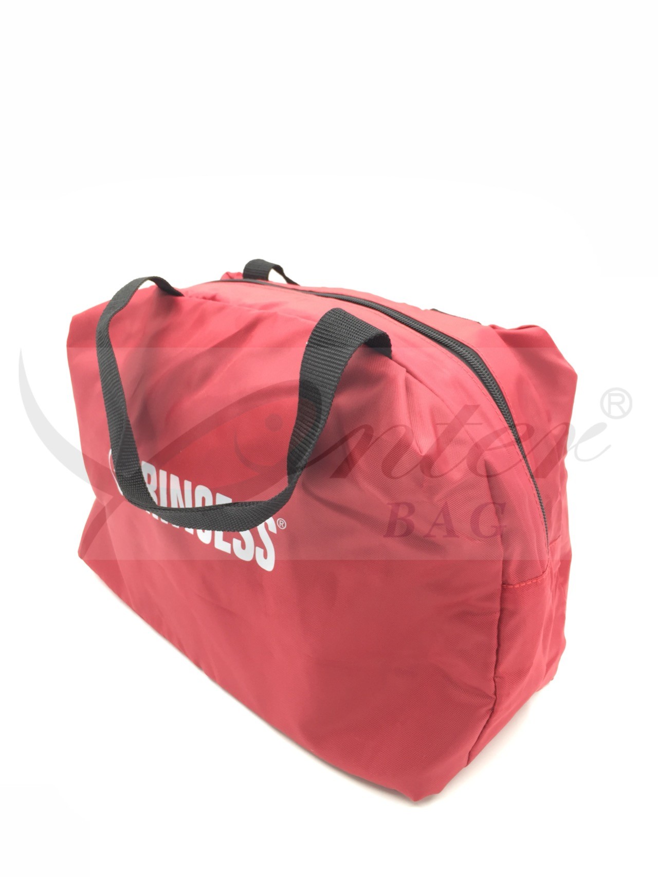 Red 600D Polyester Small Travel Tote Bag With Zipper Environmental Protection Material