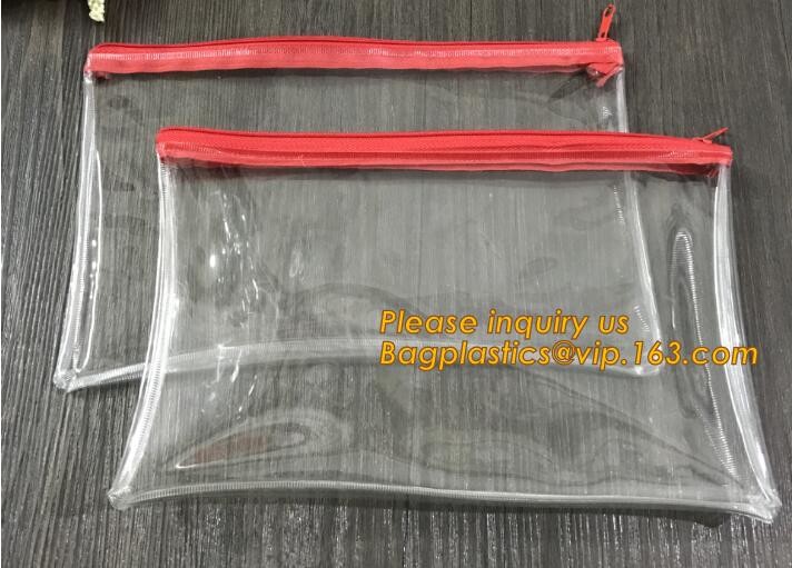 Plastic Bag OEM Custom PVC Loop Handle Image Printed Plastic Shopping Bag,Promotional Clear Waterproof Plastic Cosmetic