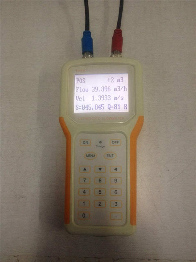 Ultrasonic Handheld Water Flow Meter ABS Housing Data Logger Function