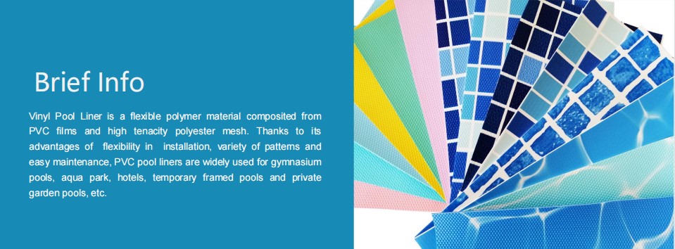 3D Texture Design 18x33 Pool Liner 25m Mosaic Light Blue Pool Liner