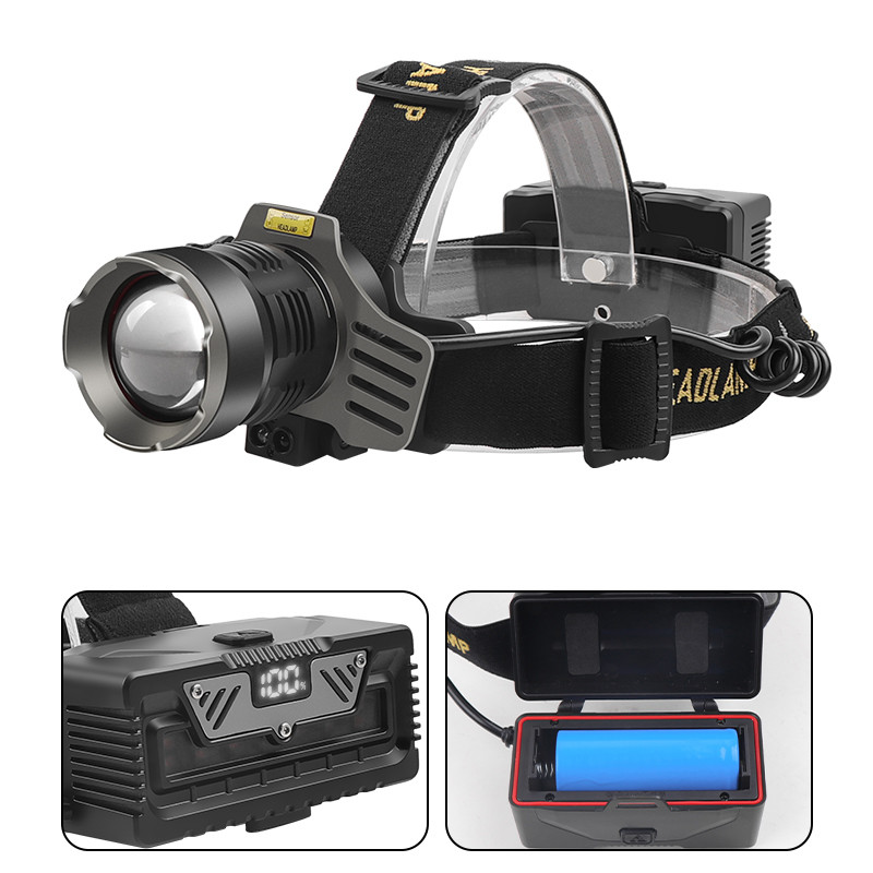 FTH653-1 Rechargeable Headlamp 1200 Lumen Waterproof IPX4 With Black Aluminum Alloy + ABS