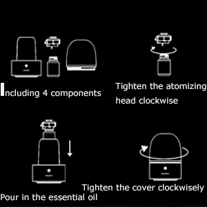 60ml Waterless Essential Oil Aroma Diffuser Coverage 200m3-300m3