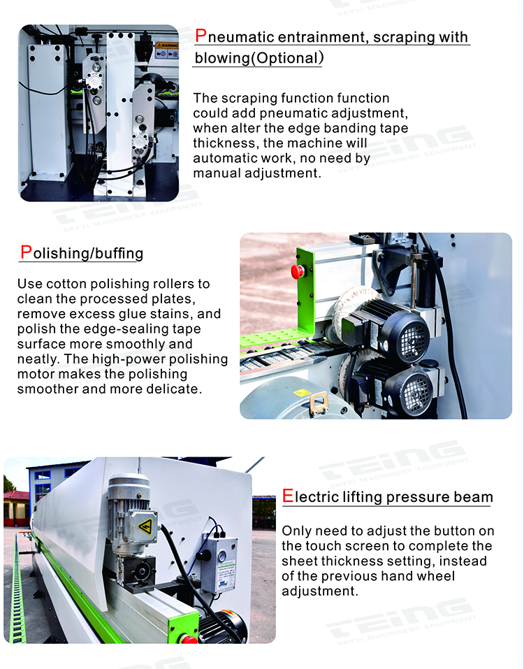 SKDT530 Woodworking Edge Bander Machine with Automatic Operation and Double Trimming