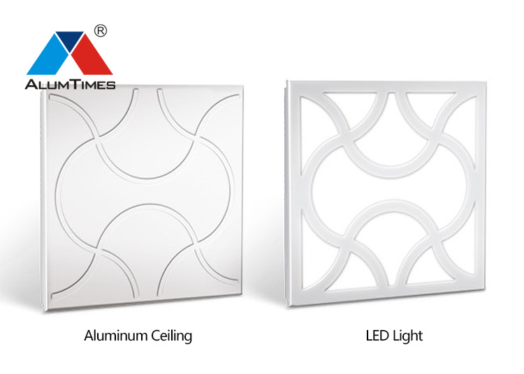 Unique SGS Clip In Ceiling , Front Perforated Aluminum Acoustic Panels 12 X 12
