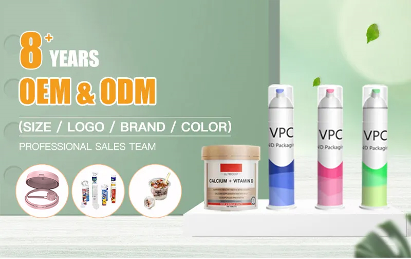 Cosmetic Packaging Tube 100ml Pp Airless Pump Toothpaste Container with Transparent Lid