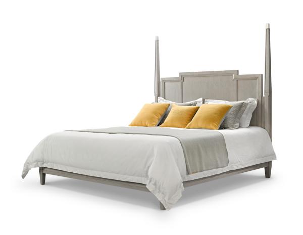 Oak Wood Bed Furniture Set In American Style Design For Luxury House Bedroom