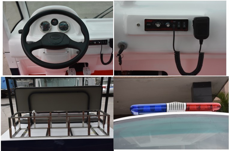 Enclosed Body Electric Patrol Car With 48V AC Motor Free Maintenance Battery