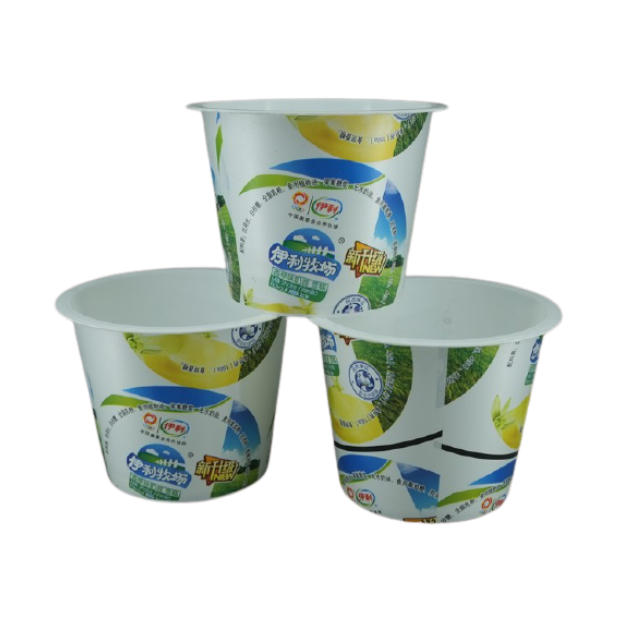 Food Grade Yogurt Cup Plastic Ice Cream Container for Milk Packaging Custom Logo