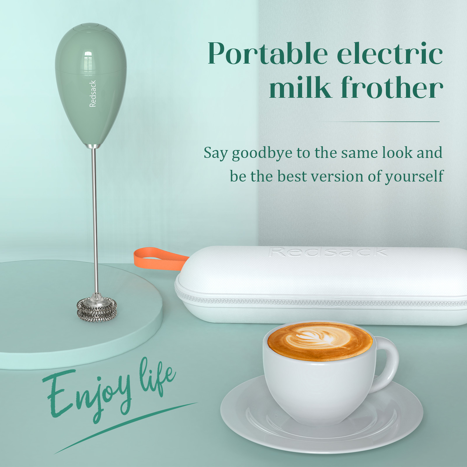 Country Markets 3.7V ABS 304 Stainless Steel Electric Petite Milk Agitator