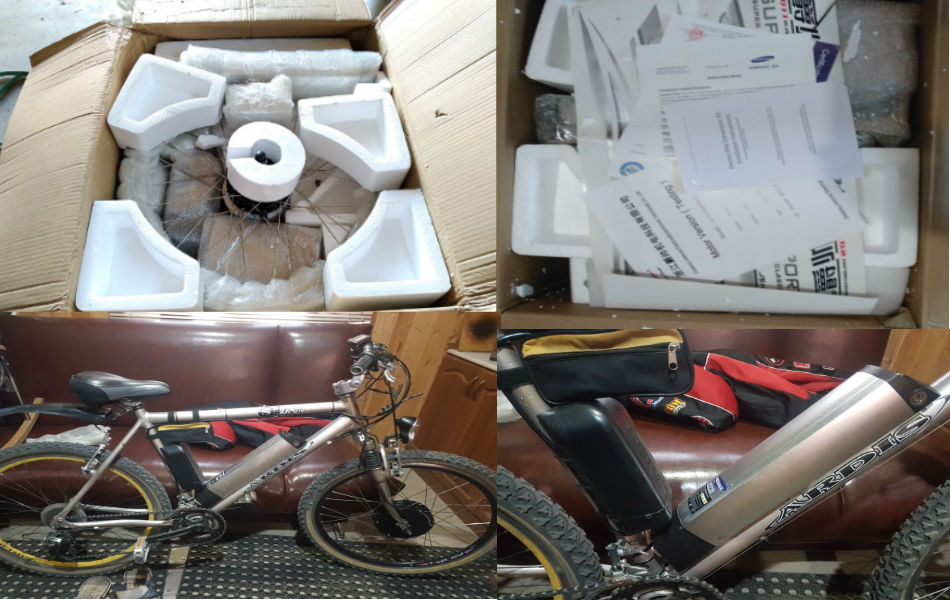 Portable Lightweight Electric Bike Conversion Kit Safety Large Power Reserve
