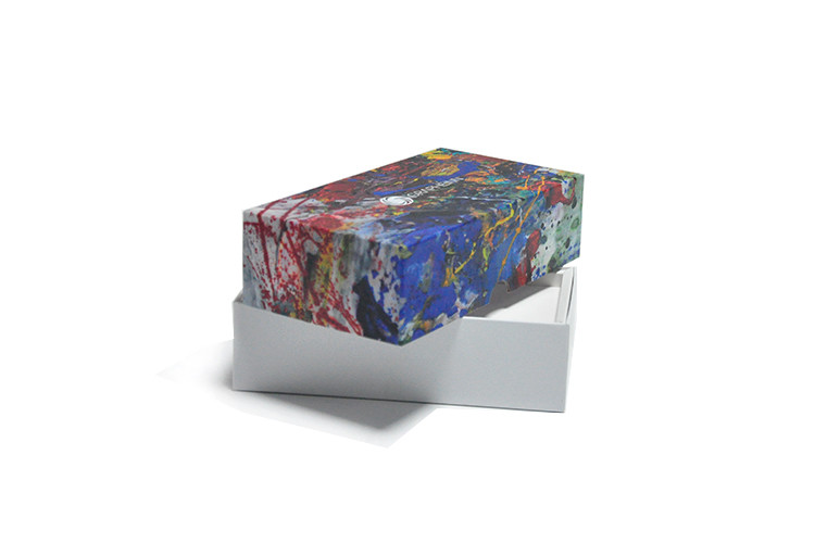 Custom 100gsm Colorful Paper Box With Hangtag Wireless Charger Box