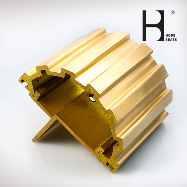 Anti-corrosion and Decorative Copper Material Profiles Section Brass Alloy Extruding Profile big or small 180mm ISO SGS