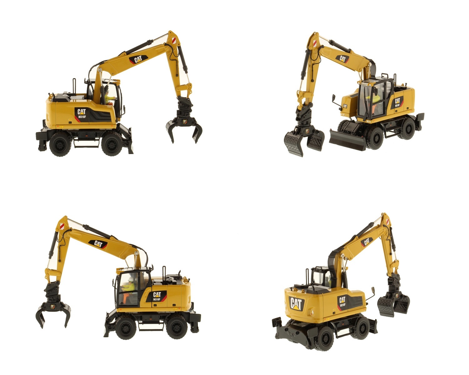 Diecast Masters DM M318F Wheeled Excavator Model 1:50 Scale Construction Vehicle 85508