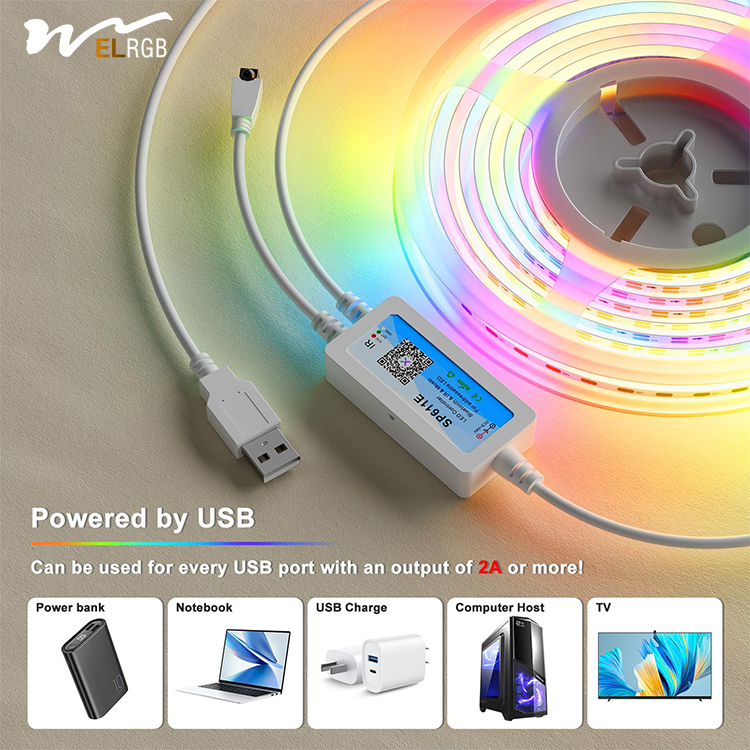 Music Mode Flexible LED Light Strip for Home Decoration 6000K CCT 50000 Hours Lifespan