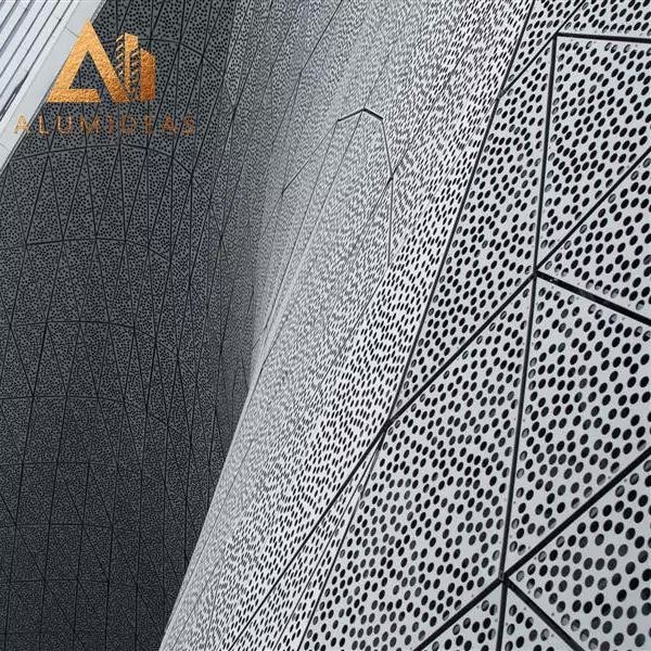 Perforated corrugated aluminum panels