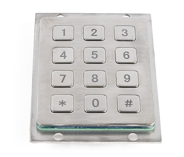 ip68 waterproof higher quality aluminum piezo keypad with 12 keys