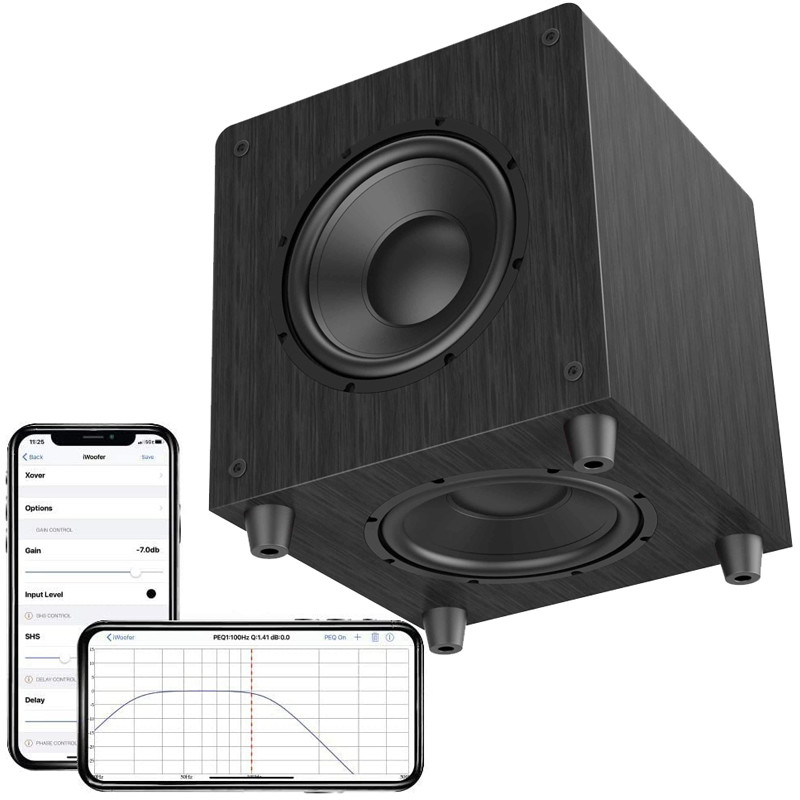12 Inch Dual Drivers Subwoofer Speaker 500 Watts Wooden Active Speakers OEM