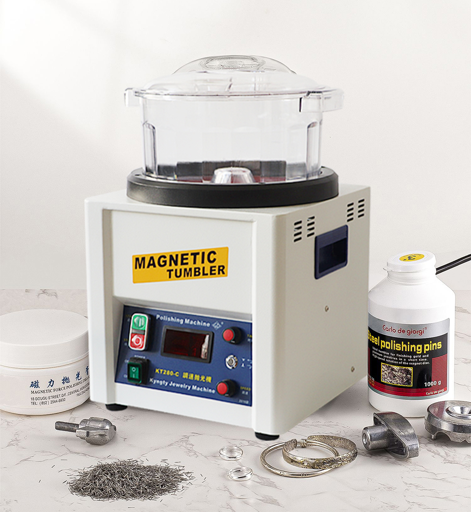 TOKTOS 2800 rpm Jewelry Magnetic Tumbler With Digital Display