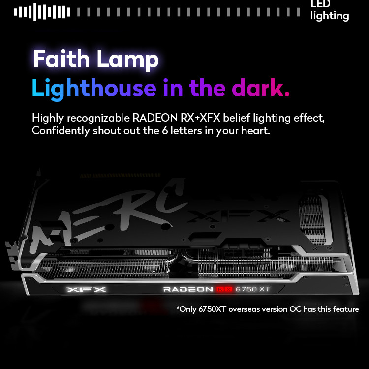 AMD Radeon RX 6750XT Graphics Card 12GB Overseas Version Discrete Graphics Card