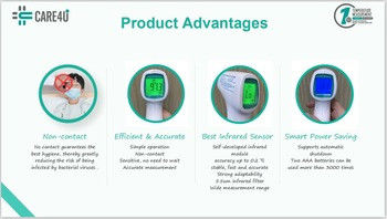Non Contact Forehead Digital Infrared Thermometer Fast Accurate Handheld