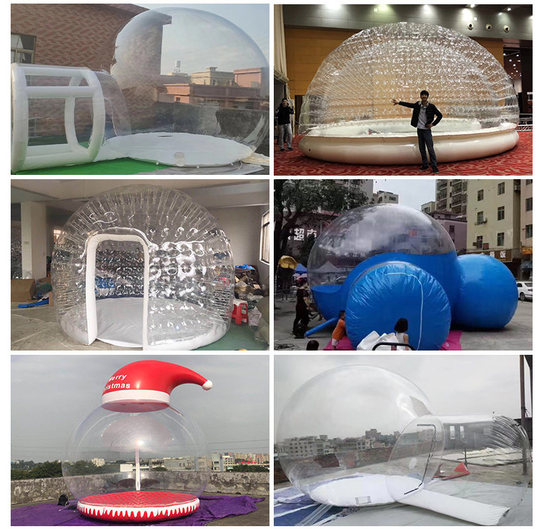 3m with blower air pump kids play transparent bubble house inflatable snow globe