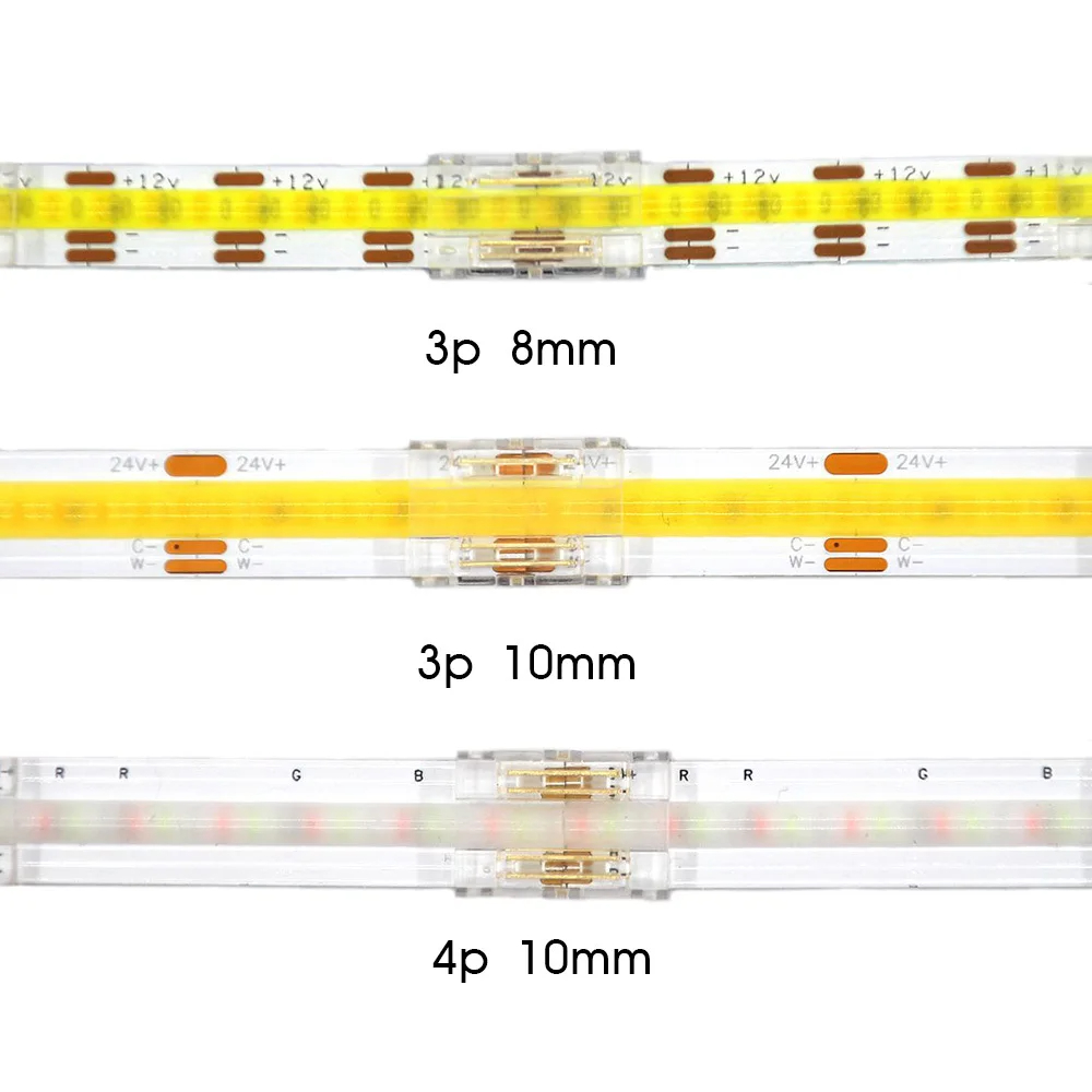 Unlimited Led Density Measurement COB Strip to Wire LED Connectors for 5 8 10mm Connection
