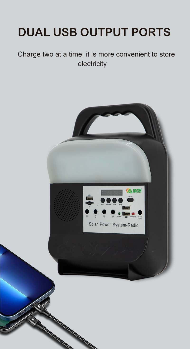 Mini Portable Lithium Battery Solar Generator Kit Outdoor Power For American Market