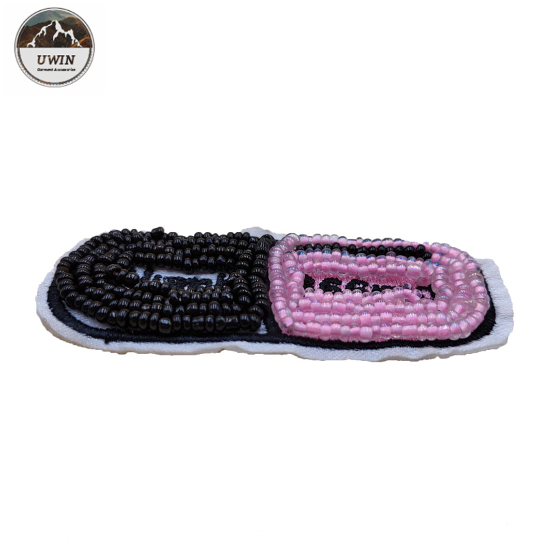 Fashion Pill Custom Logo Patches , Beads Handmade Custom Shirt Patches