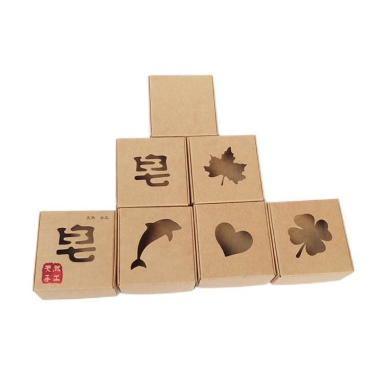 Recycable Small Kraft Paper Box , Brown paper Box With Window OEM ODM