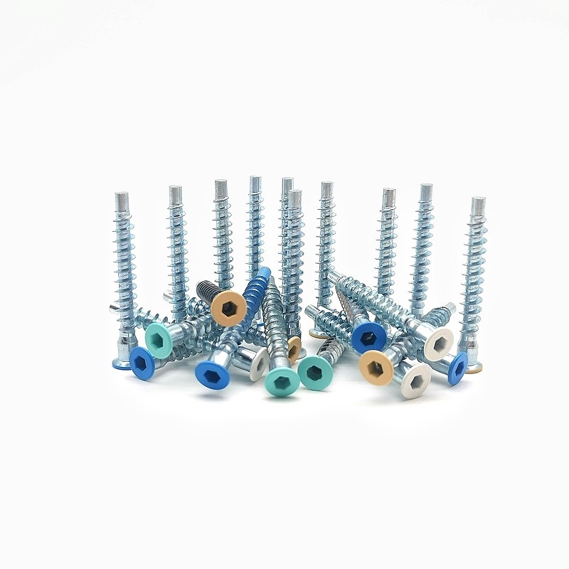Straight Repair Furniture Screws - Countersunk Head Self Tapping Roller Thread Inner Hexagonal Roller Thread Screws