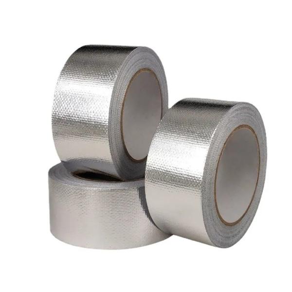 Flame Retardant Waterproof Tape Aluminum Foil HVAC Rubber Adhesive Glass Fiber