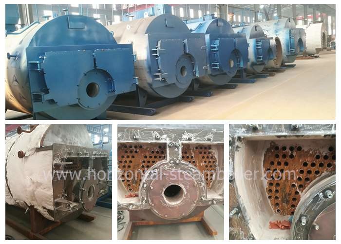Fire Tube 3 Pass Industrial Natural Gas Steam Boiler For Food Industry Low Pressure