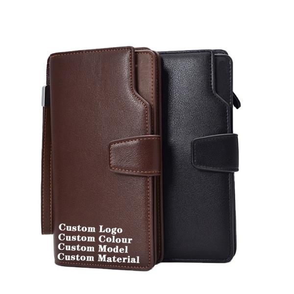 Minibook Wristband Strap Wallet for Business Card Multicard Clamshell Leather