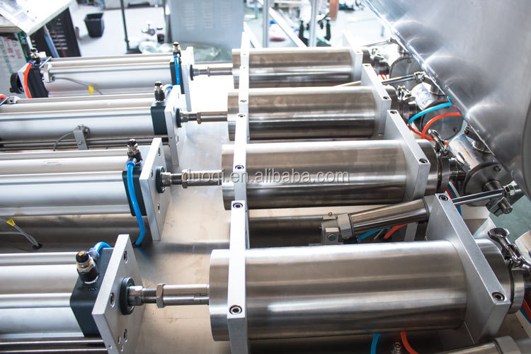 DUOQI G4WTD Semi Matic Filling Machine for Honey Juice Detergent Oil 4 Head Nozzles 110V