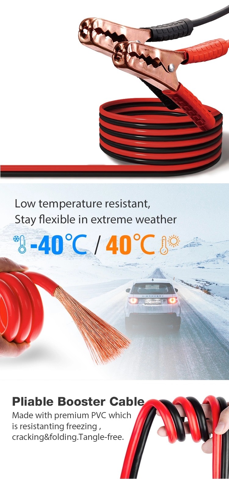 200a 500a Connecting Booster Cables 1000 Amp Jumper Cables