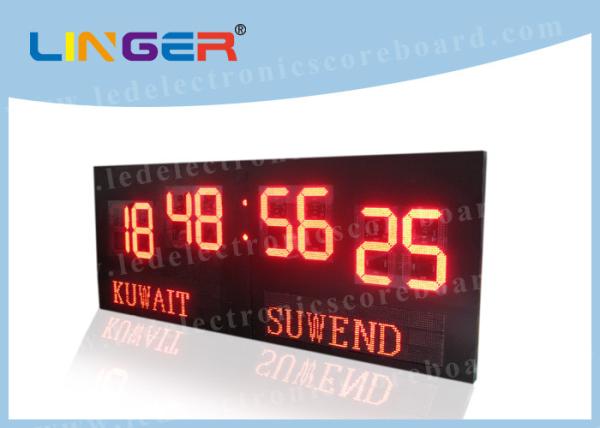 Large Size Digits LED Football Scoreboard , Soccer Stadium Scoreboard Windows